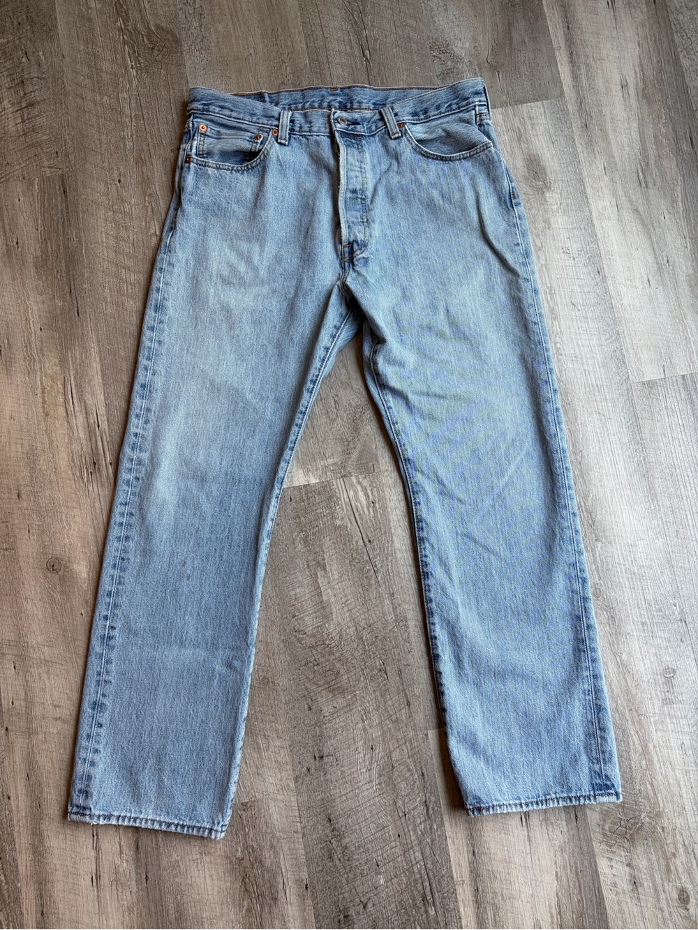 Levi’s 501 - 1993 Classic High-Rise Straight Leg Jeans - Light Blue-  vintage - Picture 5 of 16